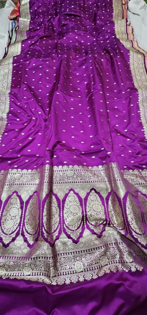 Mashru Silk Saree/Purple