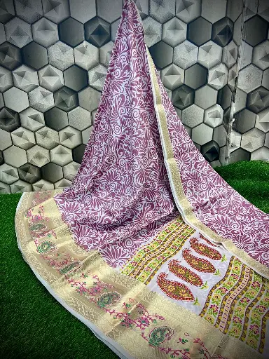 Kora SIlk Banarsi  Saree   